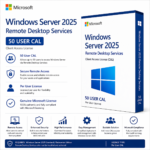 Windows Server 2025 Remote Desktop Services 50 USER CAL License Key Instant Email Delivery