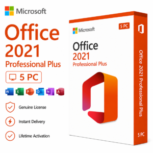 Office 2021 Professional Plus Lifetime Retail Key Online 5 users Activation Instant Email Delivery
